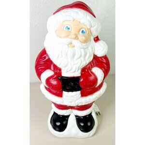 Vtg Grand Venture 90s Santa Claus Blow Mold Light Up Xmas Decoration 18"- Works!